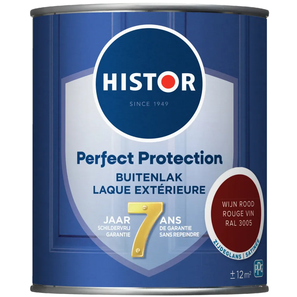 Histor Perfect Protection Buitenlak Zijdeglans Wijn Rood Ral 3005 0,75 Ltr