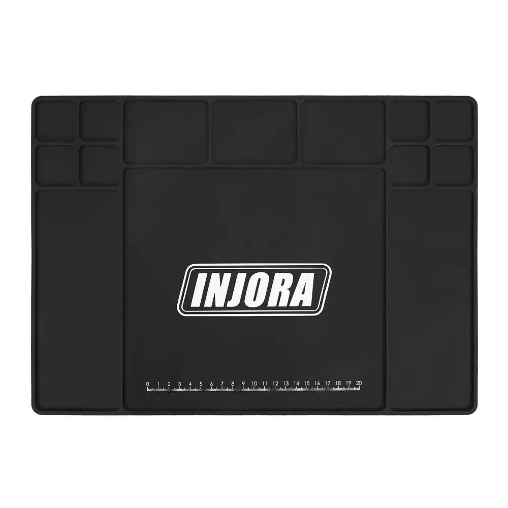 INJORA 420×297mm 1/18 1/24 Tapis de travail Tapis de fosse (Silicone)