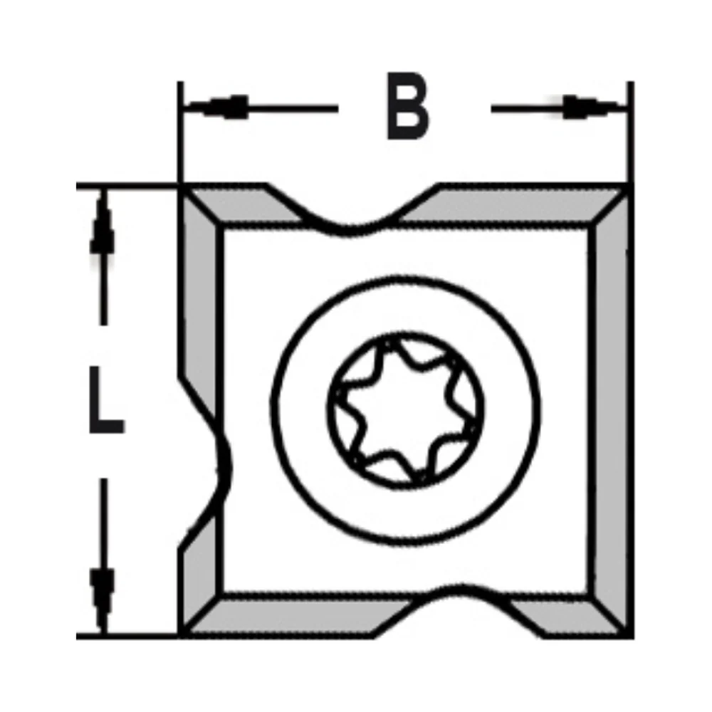 COMBI-KEERMES 45° + R=1/2/3 MM, VIERZIJDIG GEPROFILEERD, HW JSO