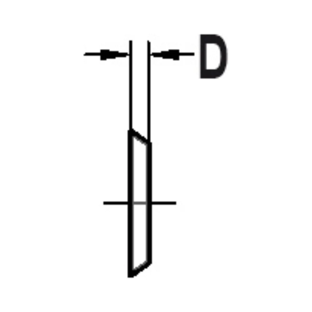 COMBI-KEERMES 45° + R=1/2/3 MM, VIERZIJDIG GEPROFILEERD, HW JSO