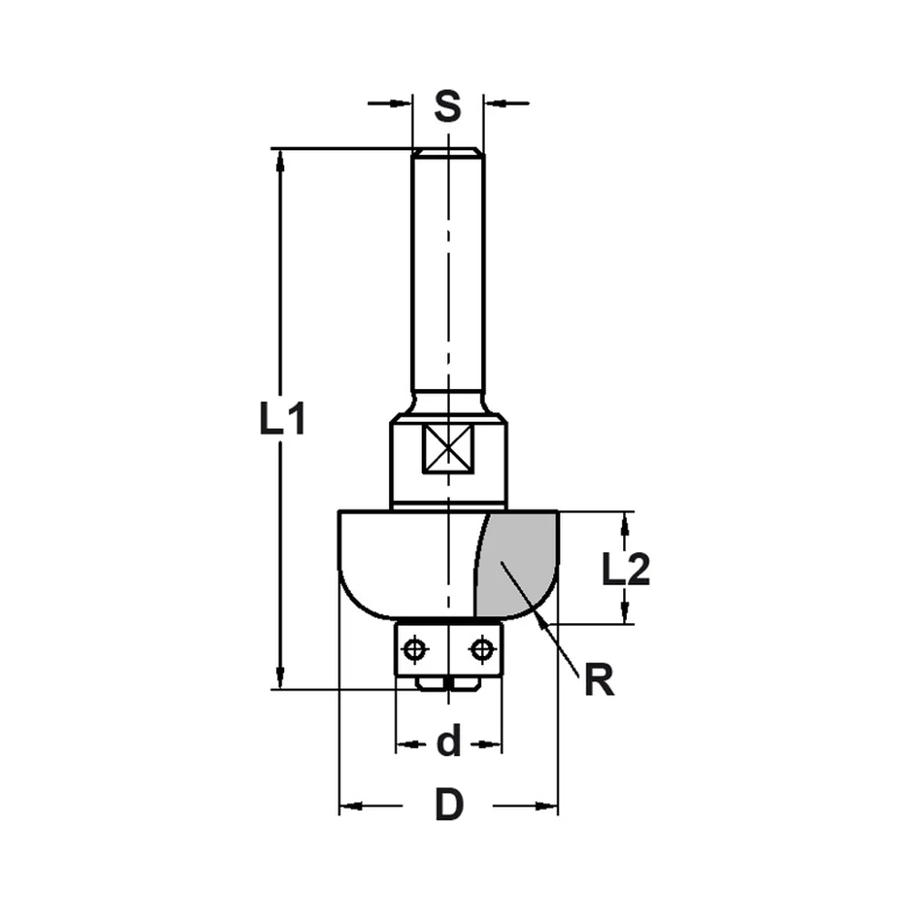 HALFHOLPROFIELFREES R=9,5 MM MET LAGER, D=31 MM, S=6 MM, HW JSO