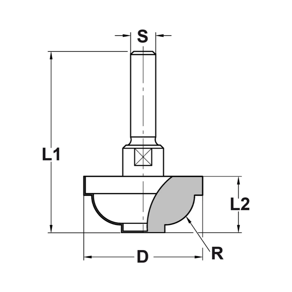 HOLLIJSTPROFIELFREES R=6,35 MM ZONDER LAGER, D=30,7 MM, S=10 MM, HW JSO