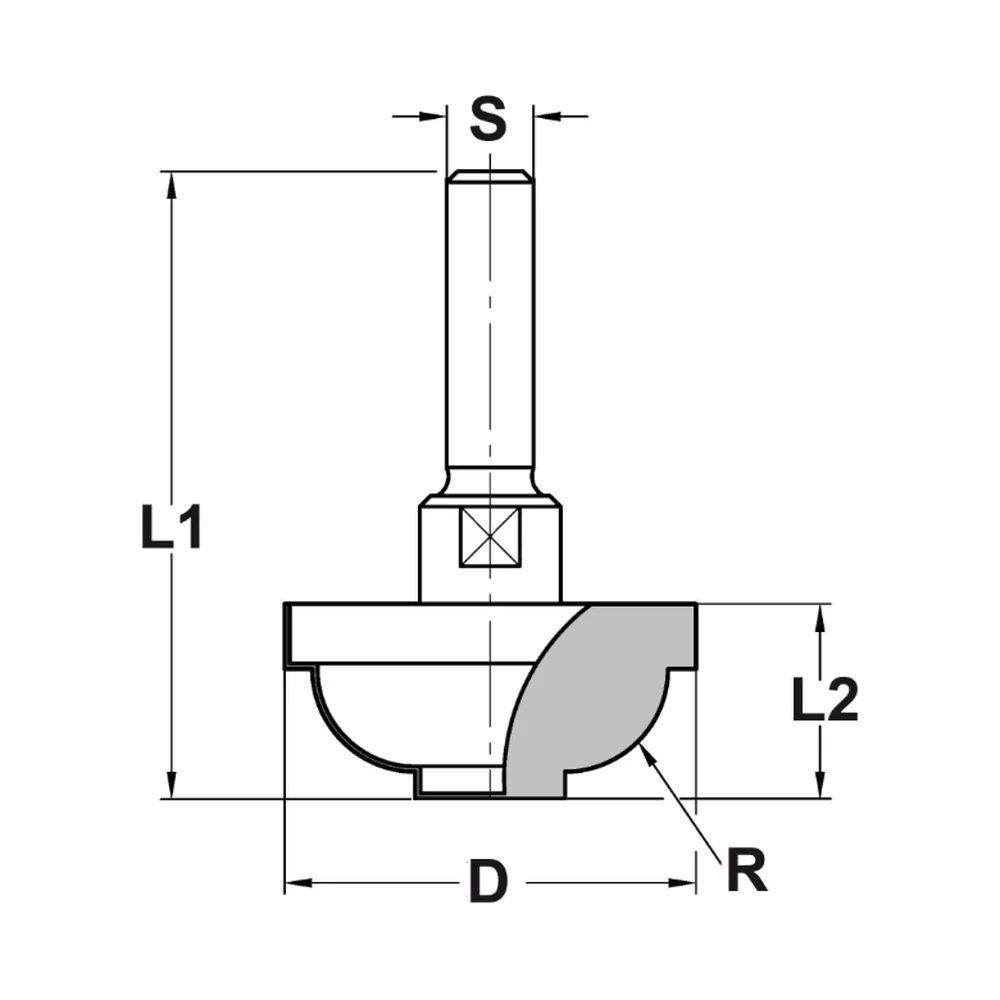 HOLLIJSTPROFIELFREES R=9,5 MM ZONDER LAGER, D=38 MM, S=6 MM, HW JSO