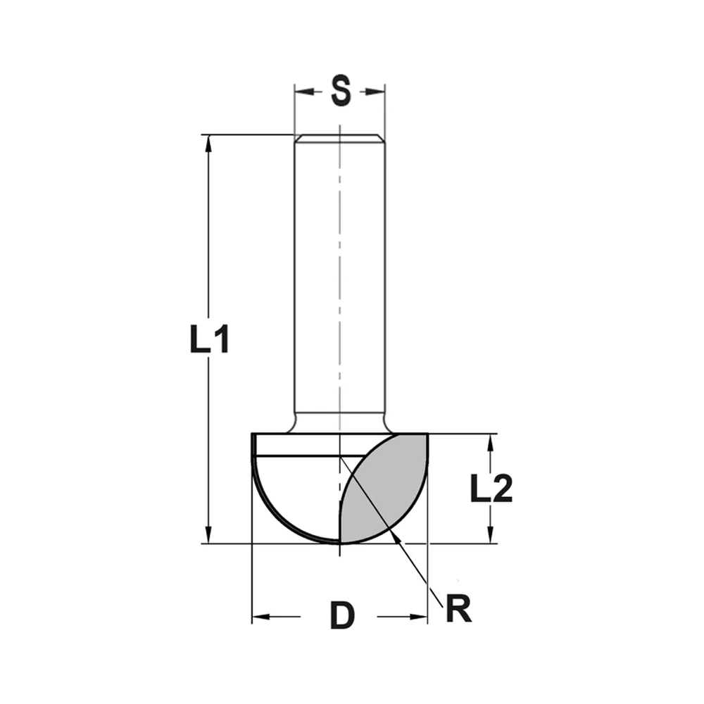 HOLPROFIELFREES R=15,0 MM, TL=60 MM, S=12 MM, HW JSO