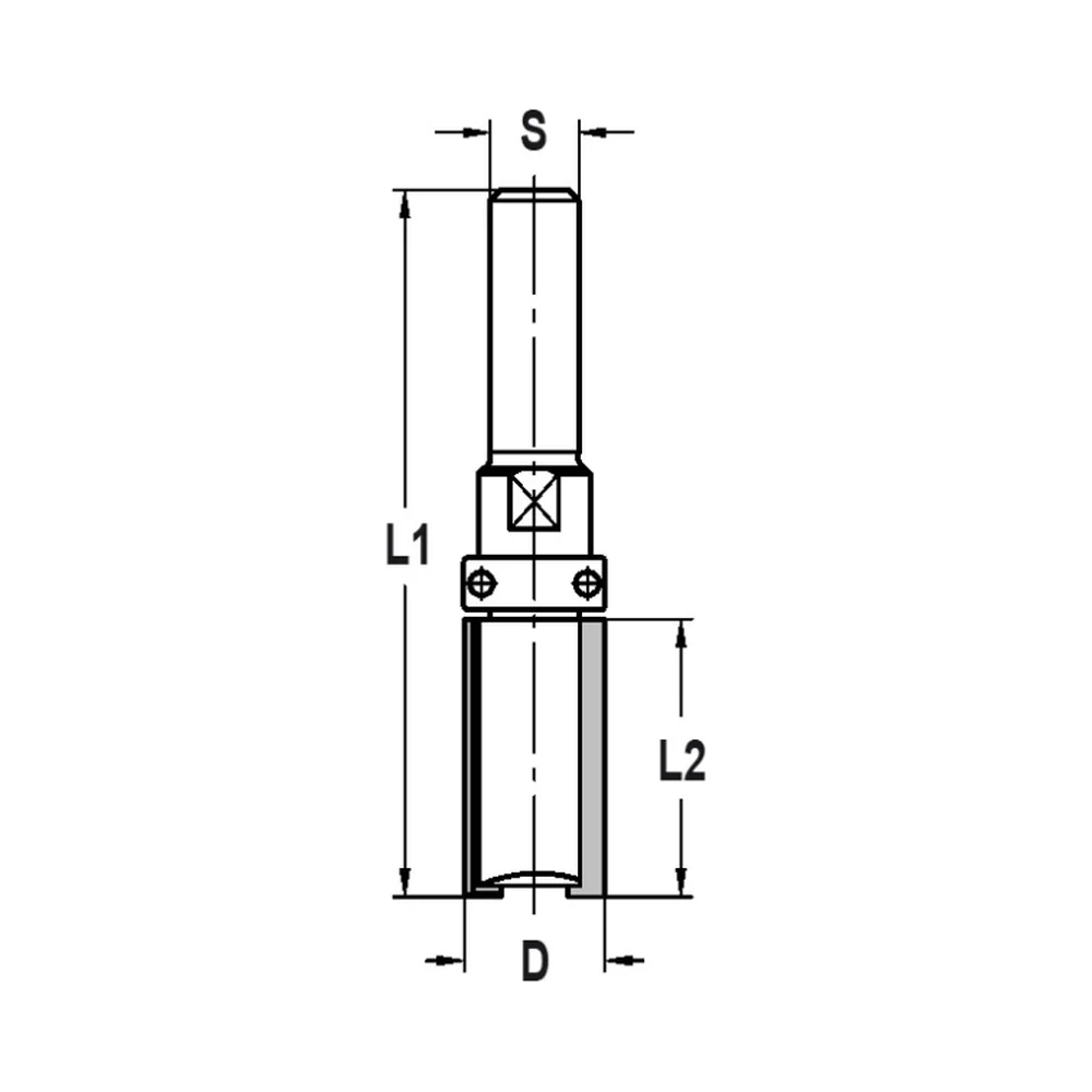 KANTENFREES RECHT Ø 12,7 X 25 MM, TL=66 MM, S=6 MM, HW JSO
