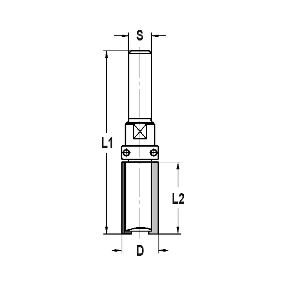 KANTENFREES RECHT Ø 12,7 X 25 MM, TL=71 MM, S=8 MM, HW JSO