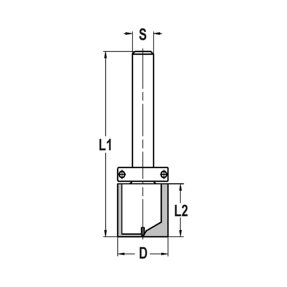 KANTENFREES RECHT Ø 16 X 20 MM, TL=70 MM, S=8 MM, HW JSO
