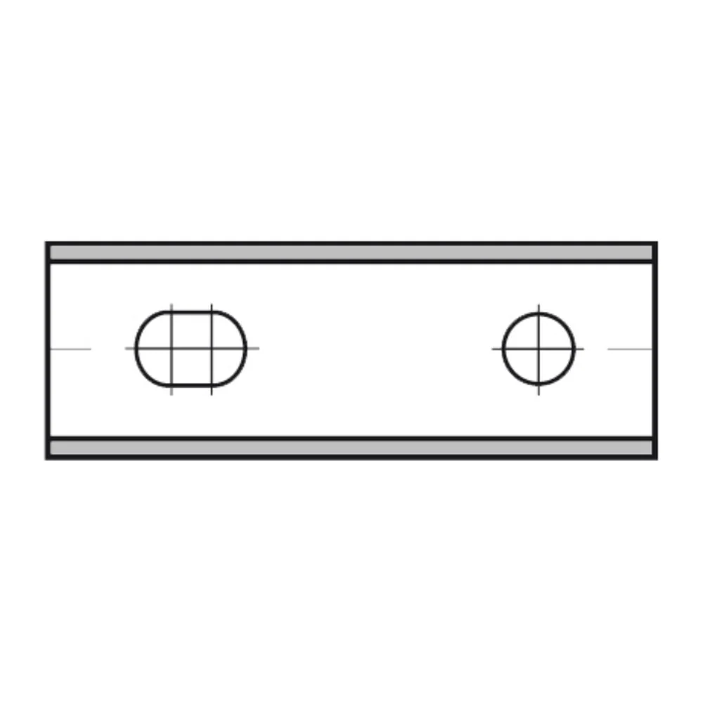 KEERMES 80,0 X 13,0 X 2,2 MM (2-GATS), TWEEZIJDIG GESLEPEN, HW JSO