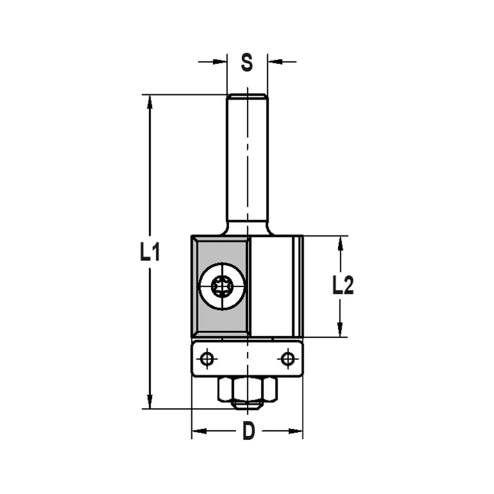 KEERMESKANTENFREES RECHT Ø 22 X 20 MM, TL=62 MM, S=8 MM, HW JSO