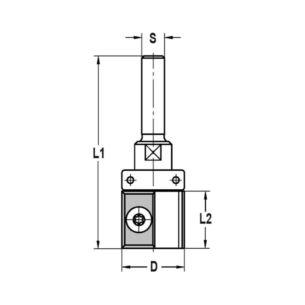 KEERMESKANTENFREES RECHT Ø 22 X 20 MM, TL=63 MM, S=6 MM, HW JSO