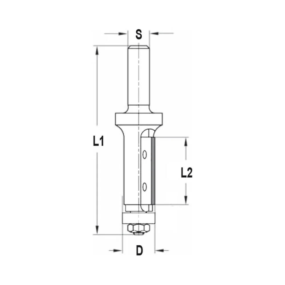 KEERMESKANTENFREES RECHT Ø 12 X 25 MM, TL=70 MM, S=6 MM, HW JSO