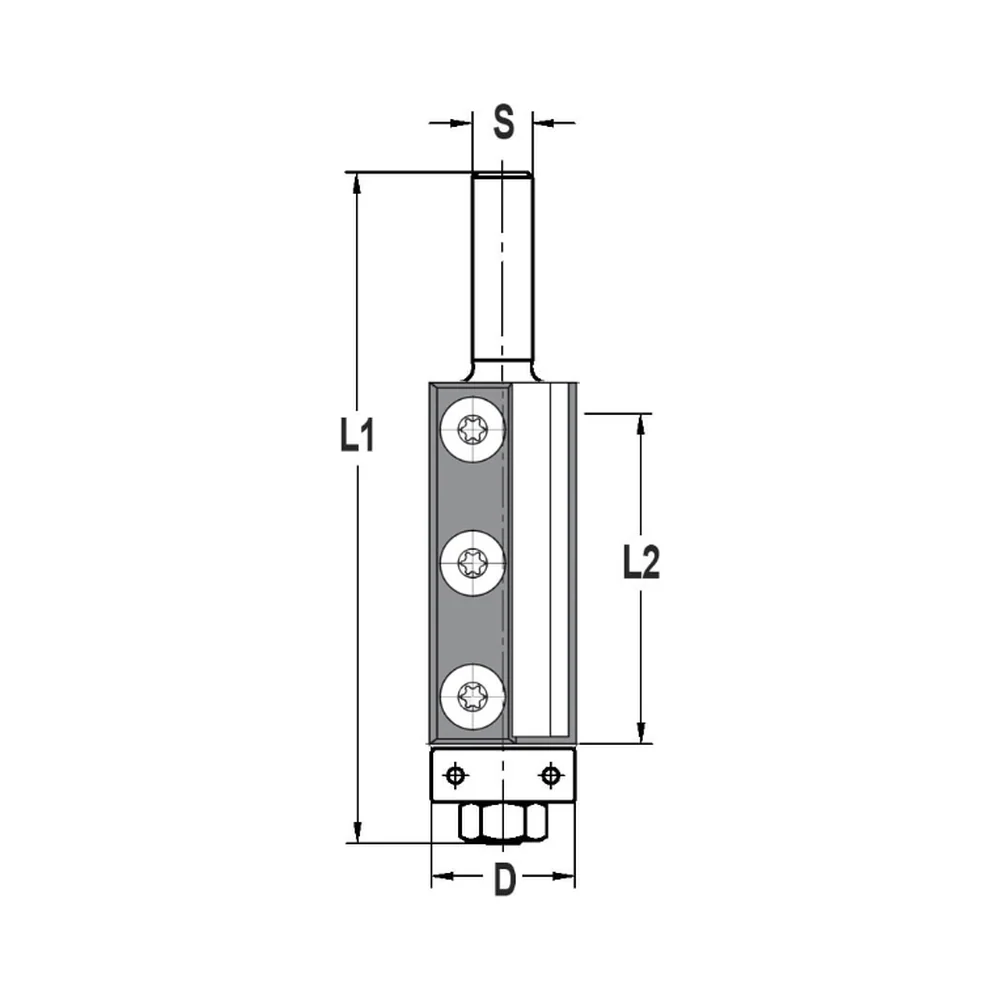 KEERMESKANTENFREES RECHT Ø 19 X 50 MM, TL=95 MM, S=12 MM, HW JSO