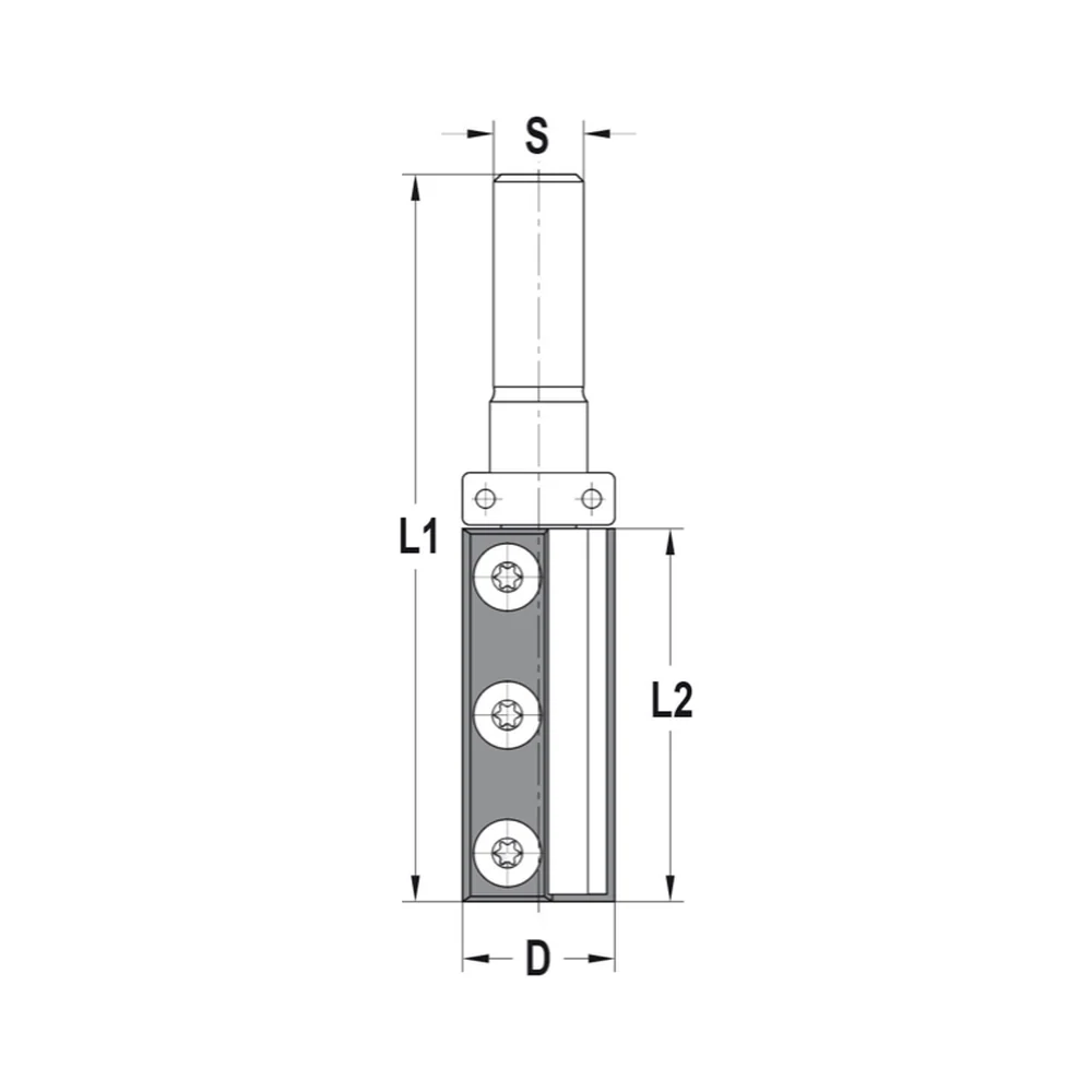 KEERMESKANTENFREES RECHT Ø 22 X 50 MM, TL=96 MM, S=12 MM, HW JSO