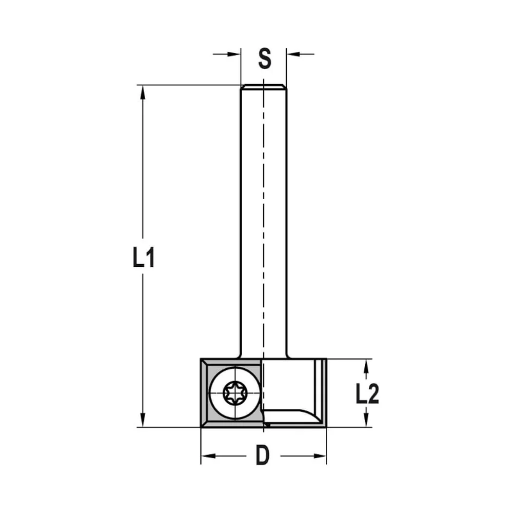 KEERMESSPONNINGFREES ZONDER GELEIDELAGER Ø 22 X 12 MM, TL=60 MM, S=6 MM, HW JSO