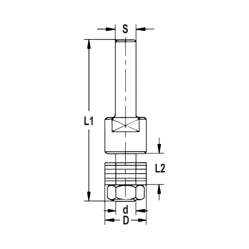 SPINDEL MET TUSSENRINGEN, OPNAME (D) 8,0 MM, L2=6 MM, S=8 MM, HW JSO