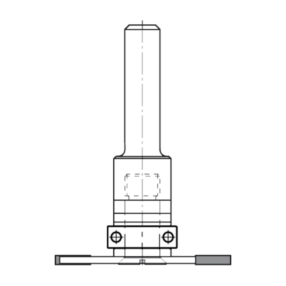 SPINDEL MET VLAKKE ONDERKANT EN LAGER, OPNAME (D) 8,0 MM, L2=15 MM, S=8 MM, HW JSO