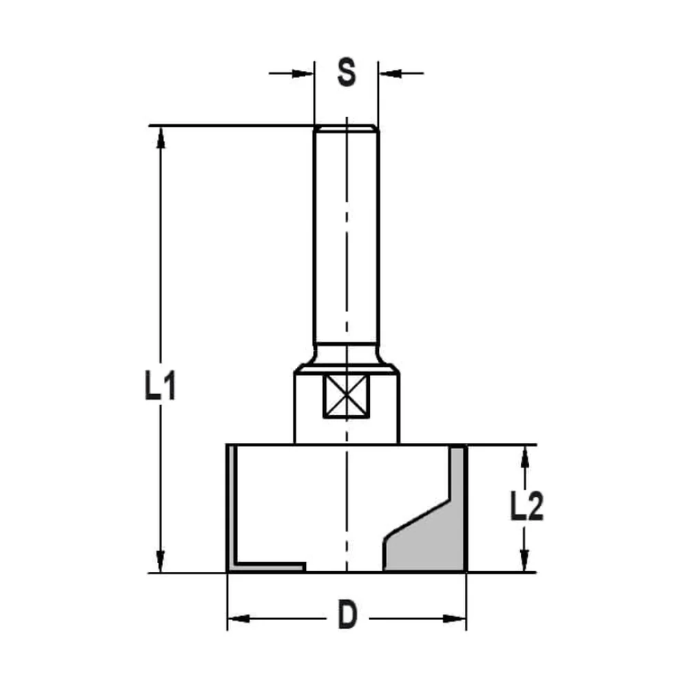 SPONNINGFREES ZONDER GELEIDELAGER Ø 24 X 16 MM, TL=51 MM, S=6 MM, HW JSO