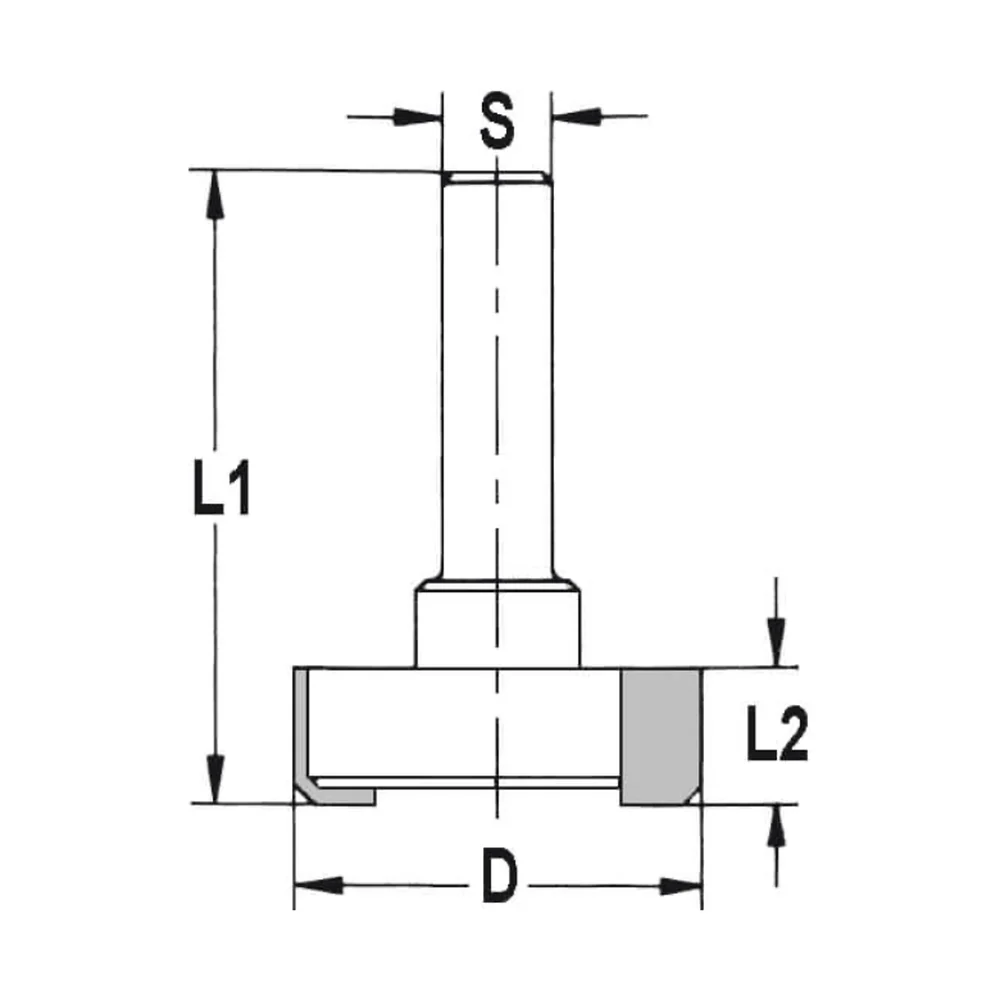 VLAKFREES Ø 30 X 10 MM, TL=50 MM, S=8 MM, HW JSO