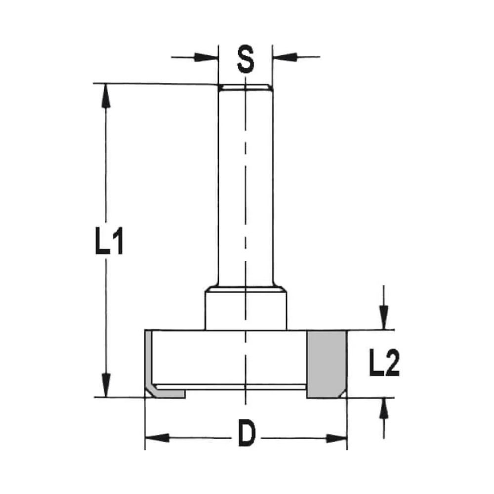 VLAKFREES Ø 30 X 10 MM, TL=50 MM, S=10 MM, HW JSO