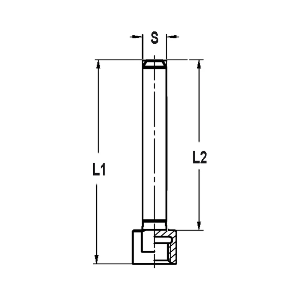 WISSELSCHACHT 12 MM, L1=100 MM JSO