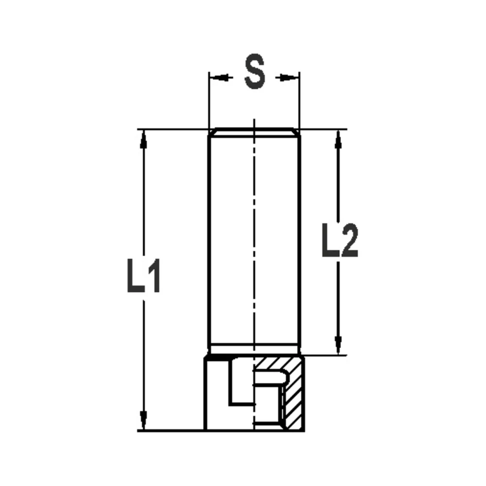 WISSELSCHACHT 12 MM, L1=40 MM JSO