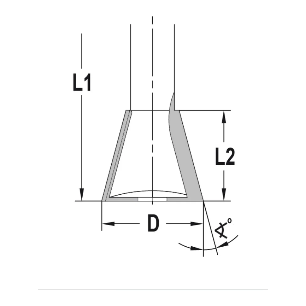 ZWALUWSTAARTFREES 15°, D=28 MM, S=12 MM, HW JSO