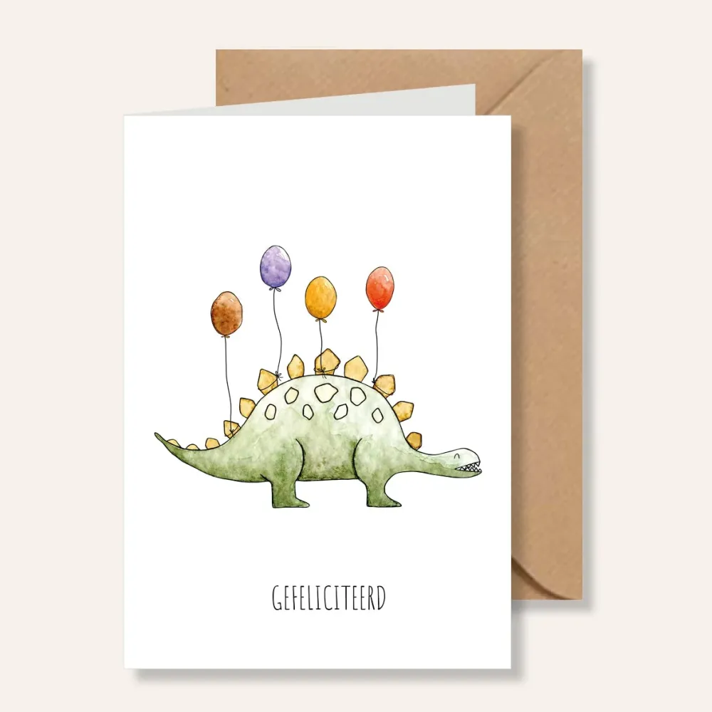 Kaart gefeliciteerd Juulz Illustrations & Design