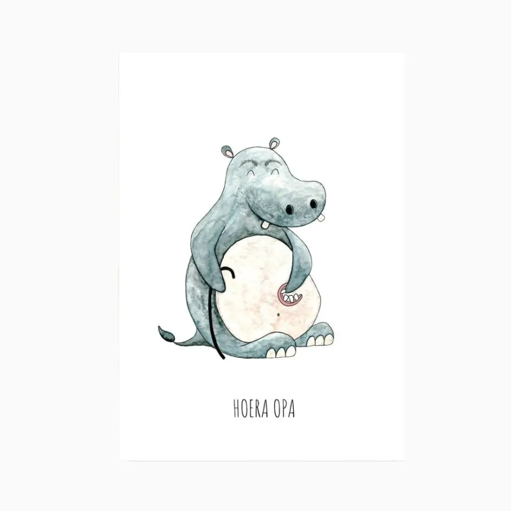Kaart hoera opa Juulz Illustrations & Design