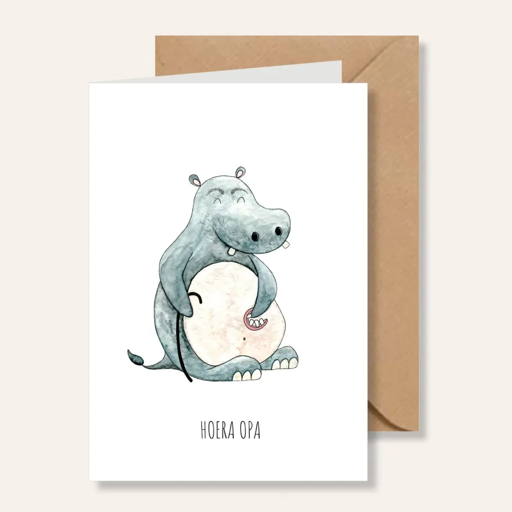 Kaart hoera opa Juulz Illustrations & Design