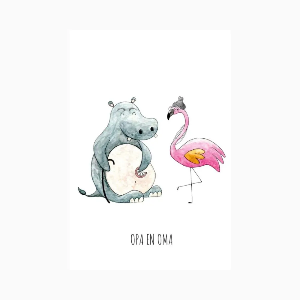 Kaart opa en oma Juulz Illustrations & Design
