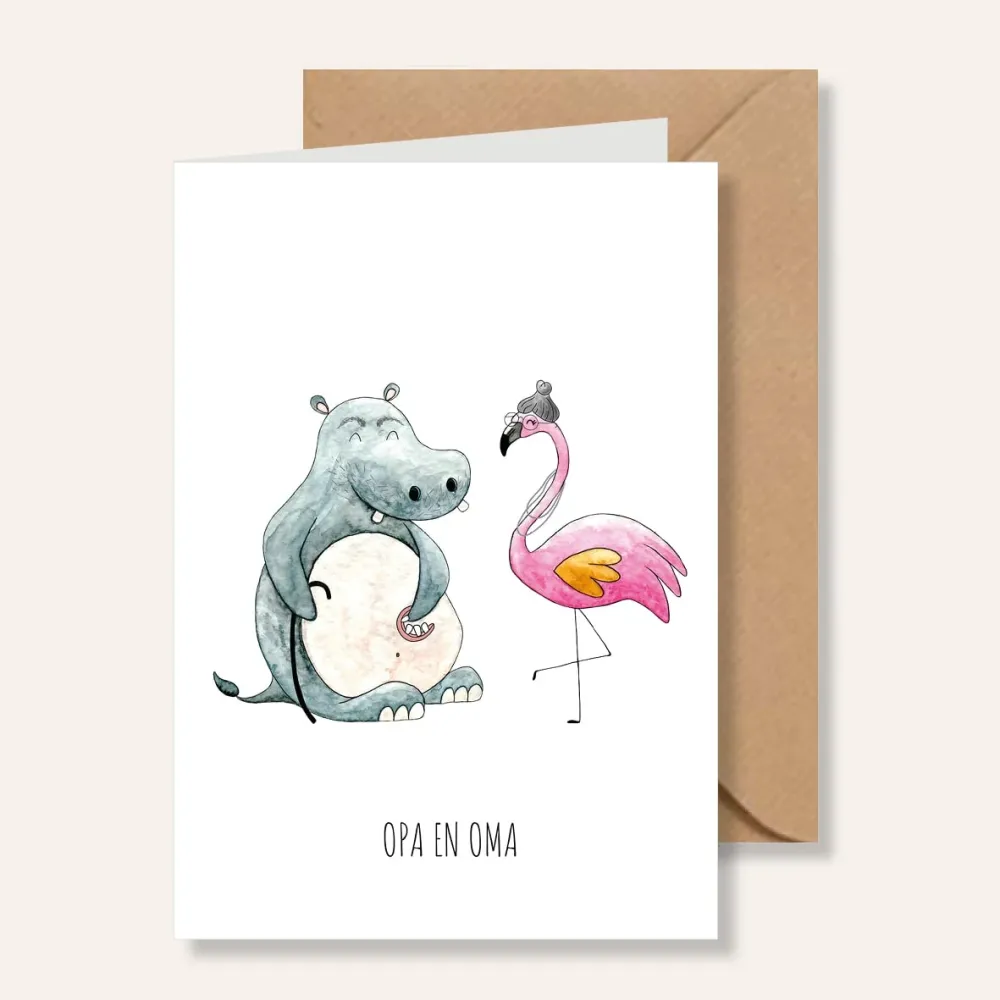 Kaart opa en oma Juulz Illustrations & Design