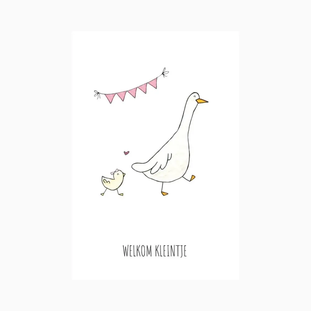 Kaart welkom kleintje Juulz Illustrations & Design