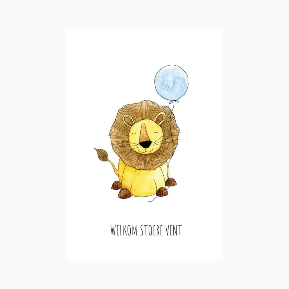 Kaart welkom stoere vent Juulz Illustrations & Design