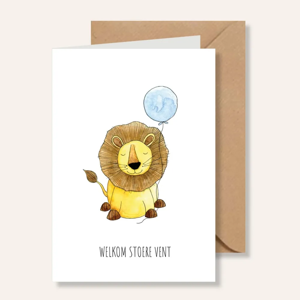 Kaart welkom stoere vent Juulz Illustrations & Design