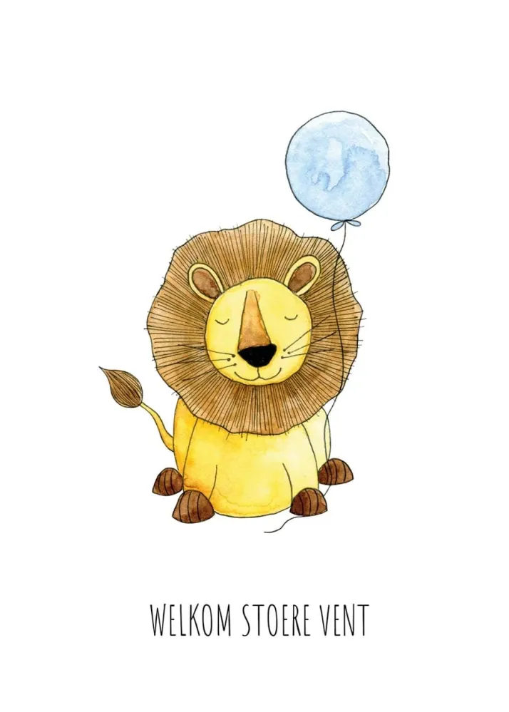 Kaart welkom stoere vent Juulz Illustrations & Design