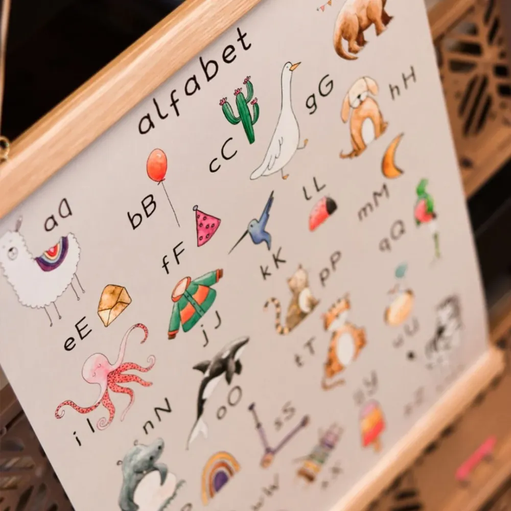 Kinderposter alfabet schooleditie - Juulz Illustrations Juulz Illustrations & Design