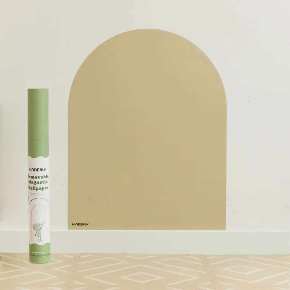 Kinderly verwijderbaar magnetisch behang - beige