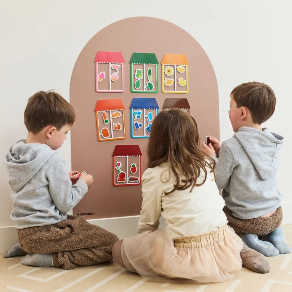 Kinderly verwijderbaar magnetisch behang - mocha
