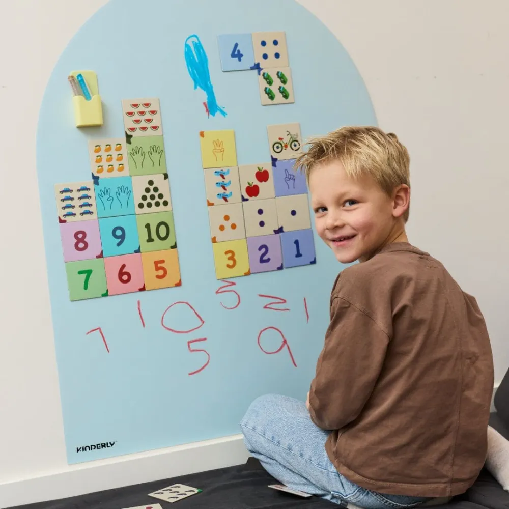 Kinderly verwijderbaar magnetisch behang - sky blue