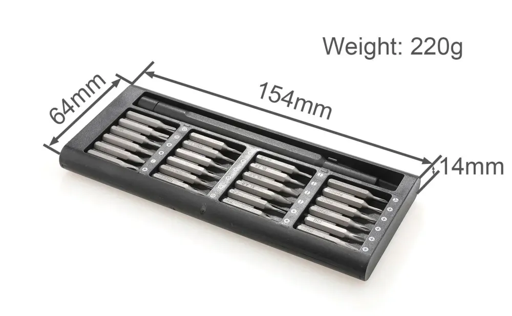 Kit de tournevis magnétique 24 embouts (aluminium)