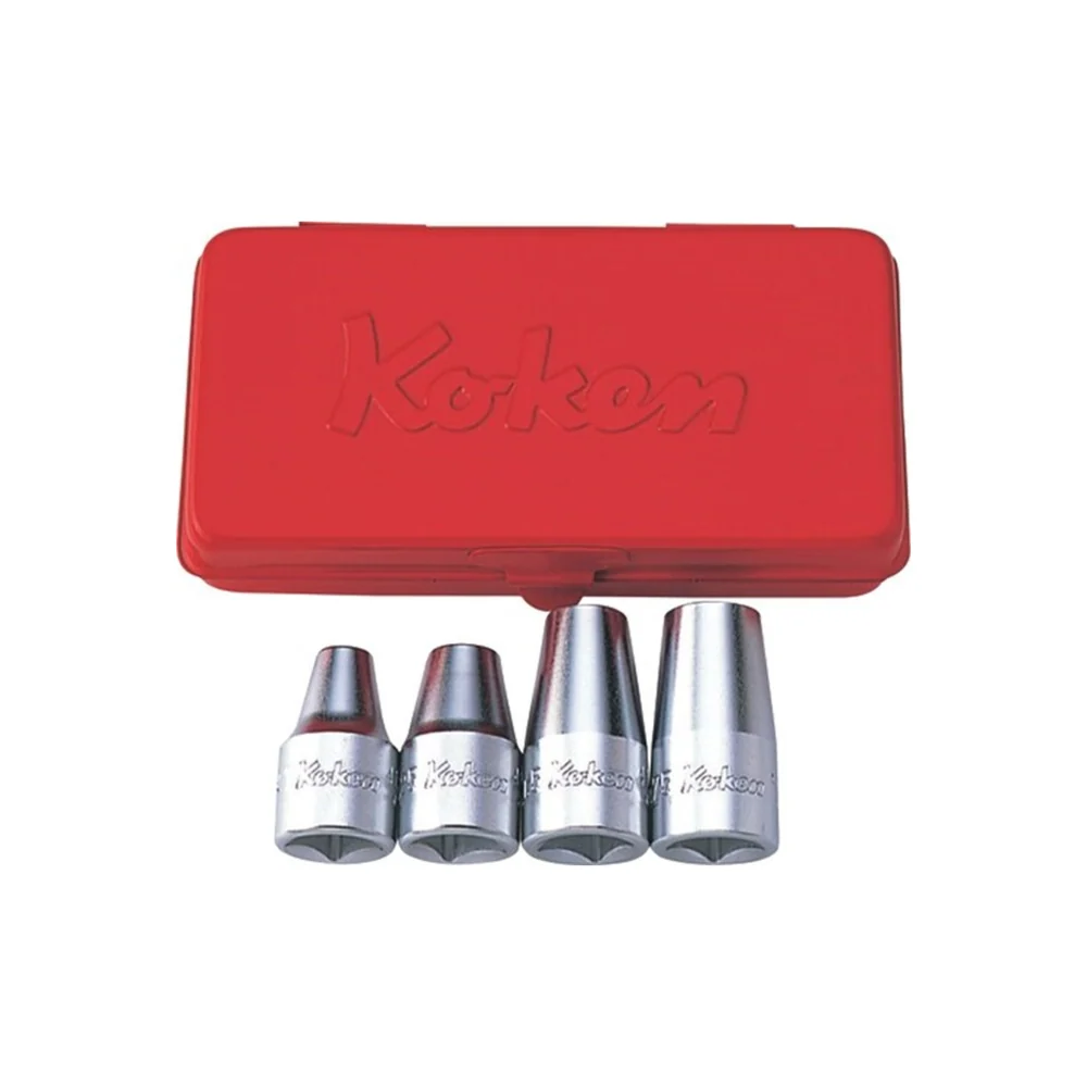 1/2" draadeinddoppen set SW6/8/10/12mm Voor vastdraaien draadeinden KO-KEN