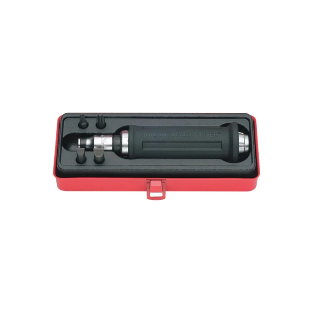 1/2" slagschroevendraaierset cassette 2 platte en 2 Phillips-bits KO-KEN