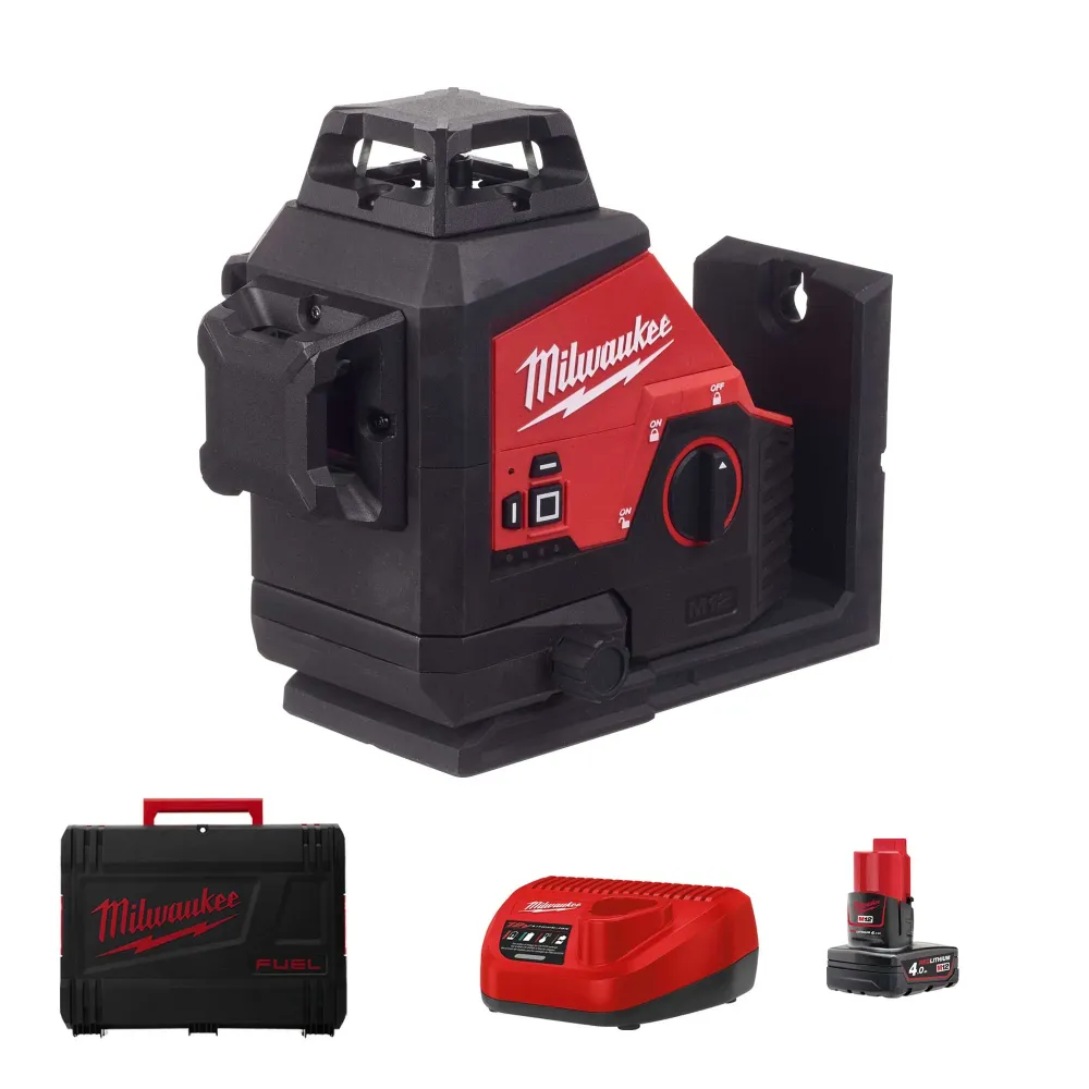 Laserwaterpas Milwaukee M12 3PL-401C