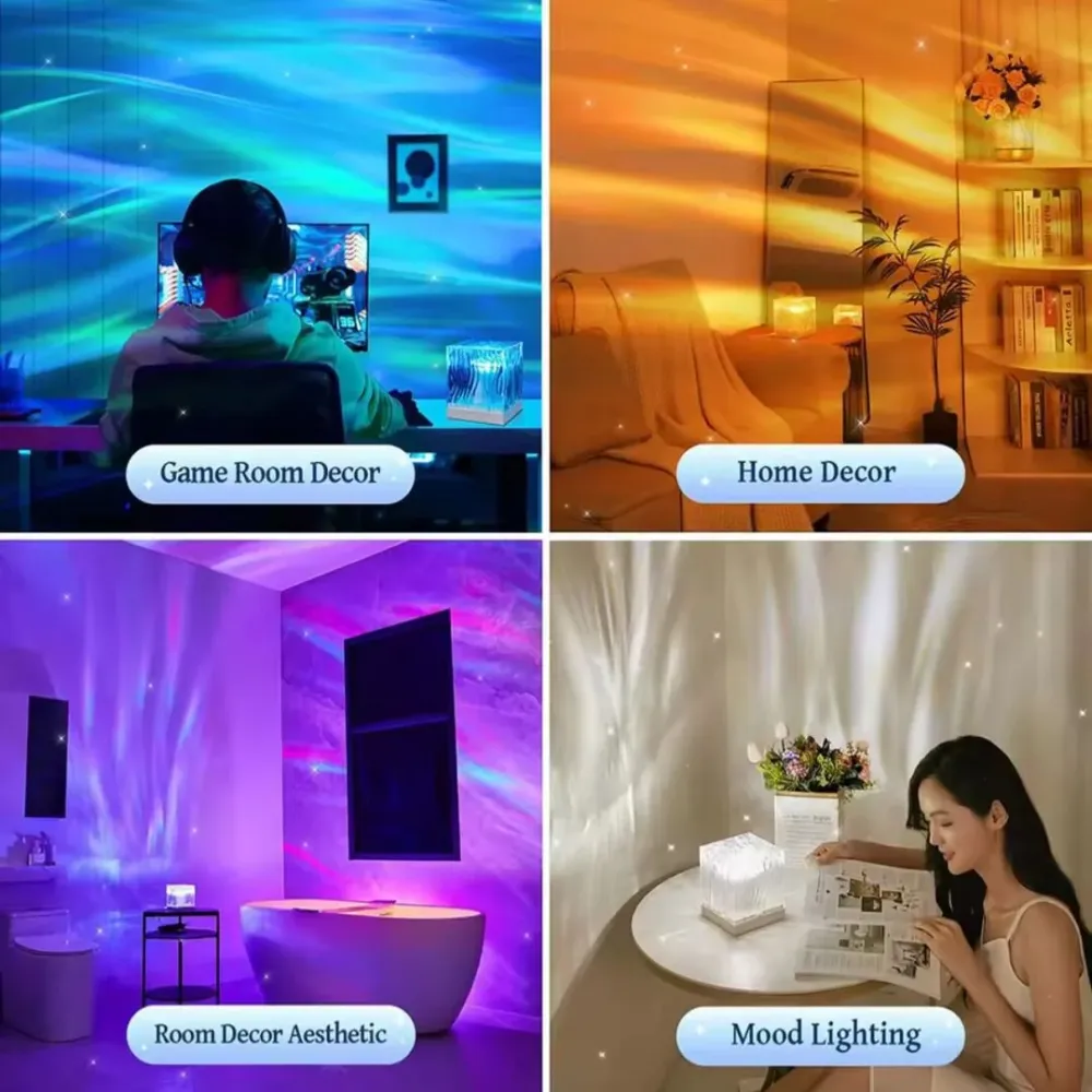 LumeGlow | 360° Projectie Lamp met 17 Kleuren voor Ontspanning en Energie