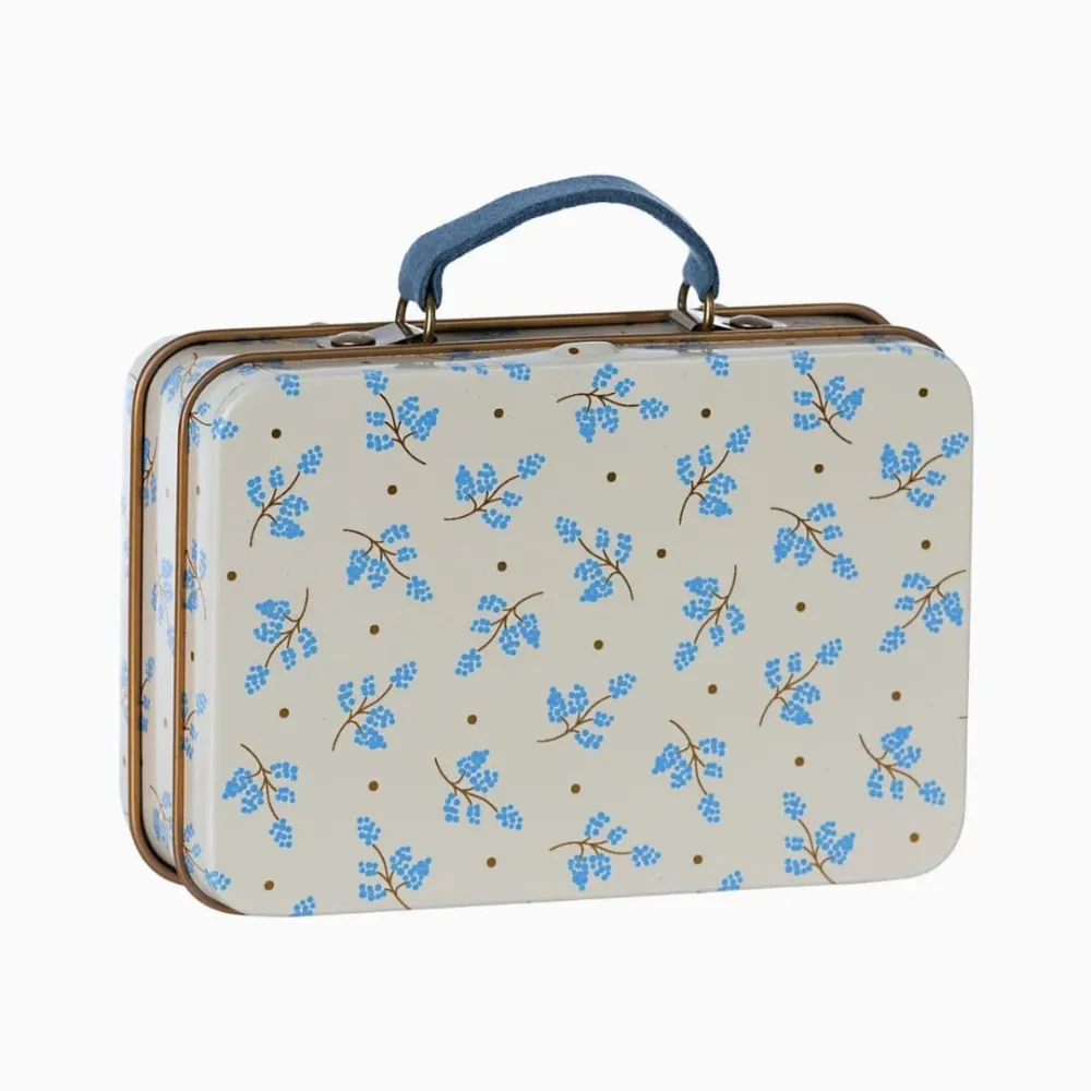 Maileg metalen koffertje small - madeleine blue