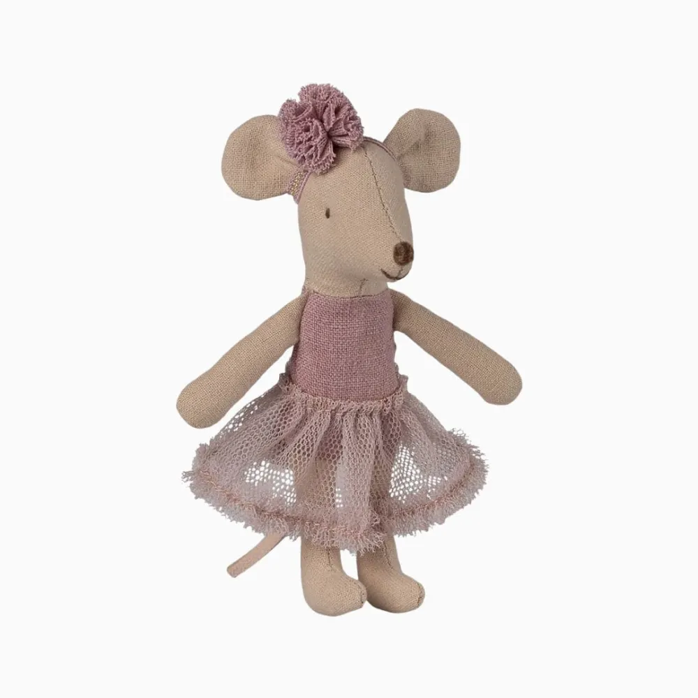 Maileg-muis kleine zus - ballerina heather