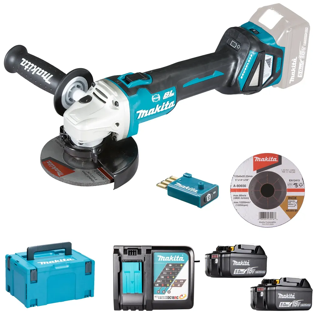 Slijpmachine Makita DGA514RTJU 18V 5Ah
