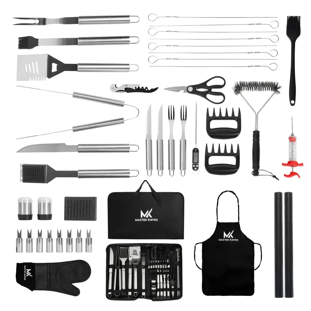 42 Delige BBQ Accessoires en Gereedschap Set gemaakt van RVS Master Knives