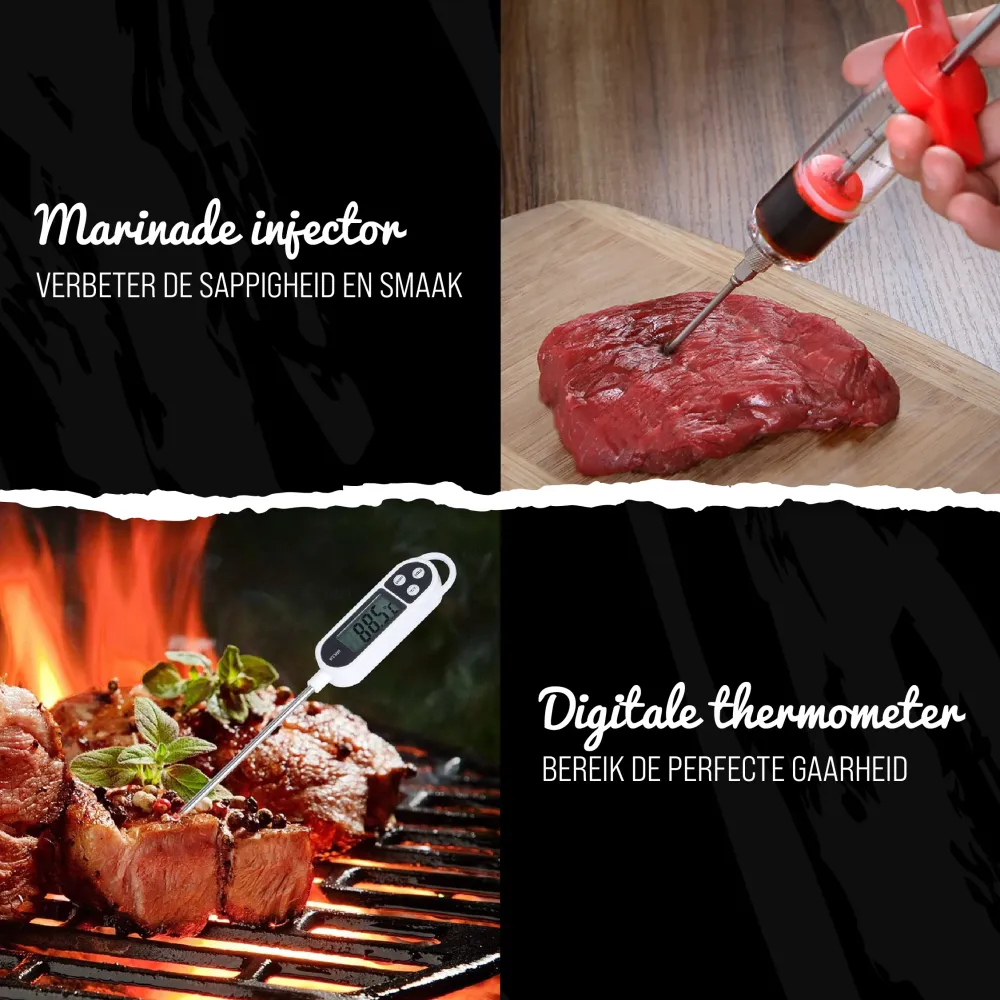42 Delige BBQ Accessoires en Gereedschap Set gemaakt van RVS Master Knives