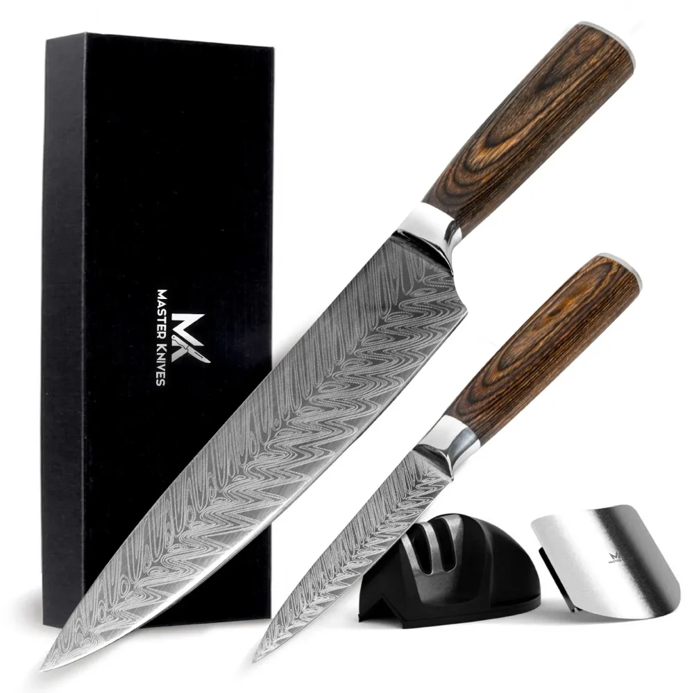 Master Knives Professioneel Koksmessen set 4 delig bruin
